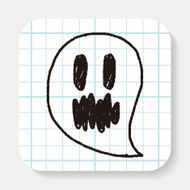 ghost doodle drawing