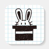 magic rabbit doodle drawing