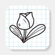 Easter decoration flower doodle