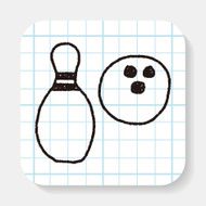 bowling doodle drawing