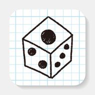 dice doodle drawing