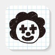 clown doodle drawing