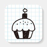 cupcake doodle drawing N3