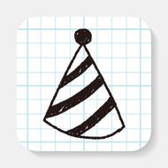 party hat doodle drawing