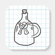 wine bottle doodle N2
