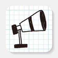 Telescope doodle drawing