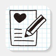 love letter doodle drawing N2