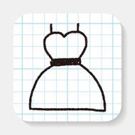 dress doodle drawing N2