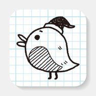 Christmas bird doodle