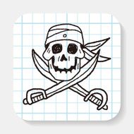 skull and knife doodle