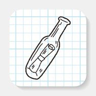 bottle message doodle