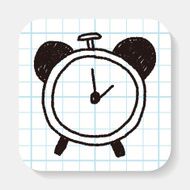 clock doodle drawing