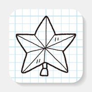 Christmas star doodle