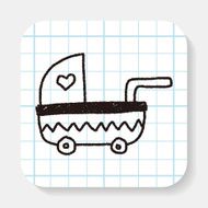 baby stroller doodle drawing