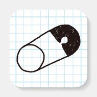 safety pin doodle drawing