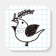 Christmas bird doodle N2