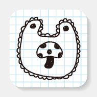baby bib doodle drawing