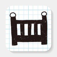 baby bed doodle drawing