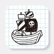 Pirate Ship doodle N6