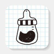 feeding bottle doodle drawing