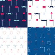 Seamless vector pattern with party elements