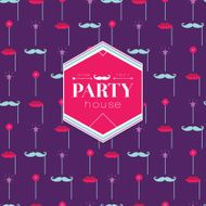Seamless vector pattern with party elements N4