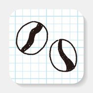 coffee bean doodle drawing