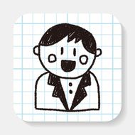 wedding groom doodle drawing