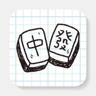Chinese New Year mahjong doodle