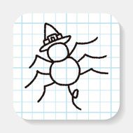 halloween spider doodle drawing