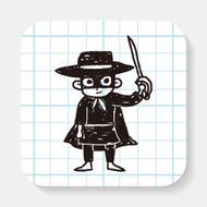 mask man doodle