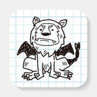 lion monster doodle