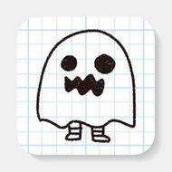 ghost doodle drawing N2