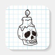 skull candle doodle