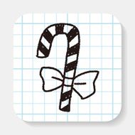 candy cane doodle drawing N2