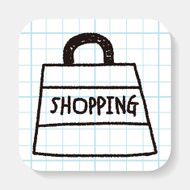 shopping bag doodle drawing N4