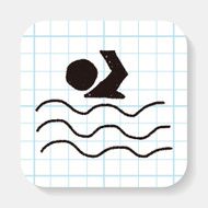 swimmer doodle drawing
