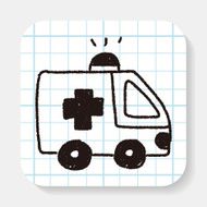 ambulance doodle drawing N2