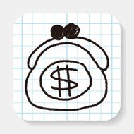 purse doodle drawing