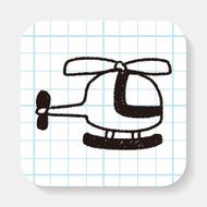 helicopter doodle drawing