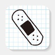 adhesive bandage doodle drawing