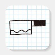 Kitchen knife doodle drawing