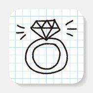 diamond ring doodle drawing N2