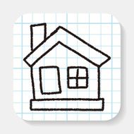 house doodle drawing N2