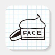 face cream doodle drawing