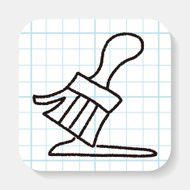 paint brush doodle drawing N2