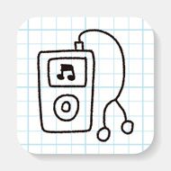 music player doodle drawing N2