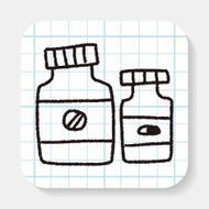 medicine bottle doodle drawing