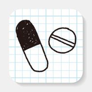 pills doodle drawing N3