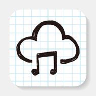 cloud music doodle